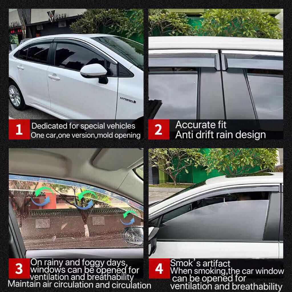 适用吉利枫叶30X晴雨挡车窗雨眉遮阳板改装防雨Window Vi