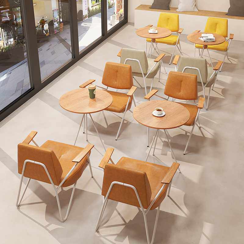 现代简约风咖啡店卡座桌椅组合网红西餐厅奶茶店座椅商用沙发椅子