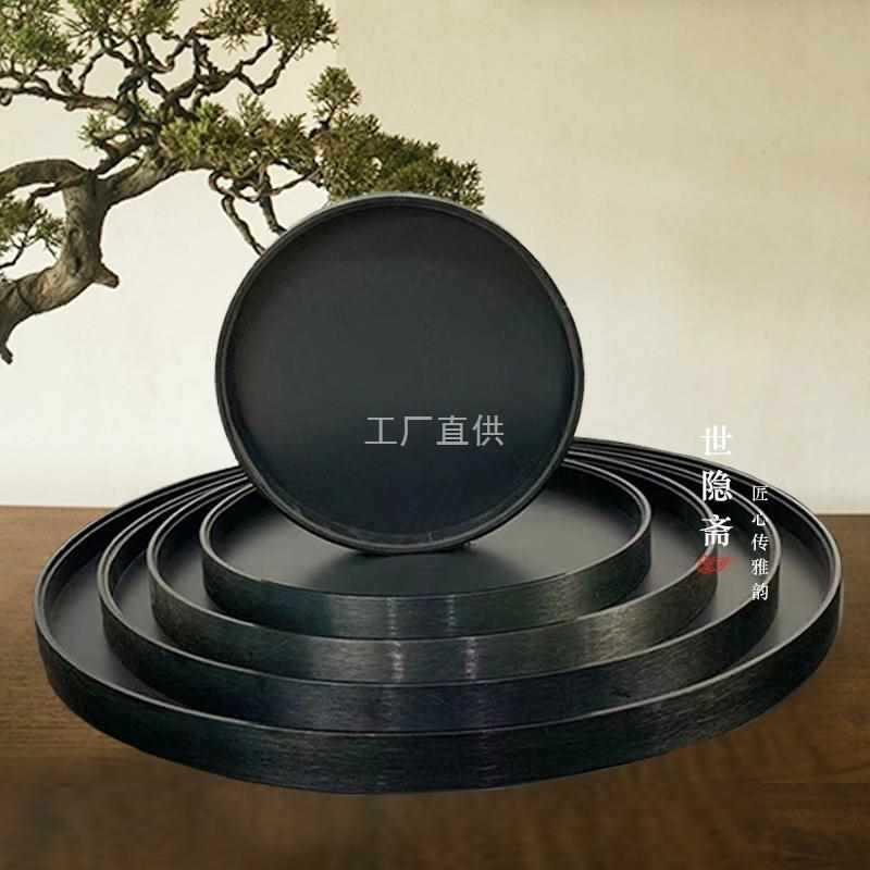 底座圆盘造景底盘餐桌盆景沙盘托盘圆桌中间转盘大圆盆微景观摆件