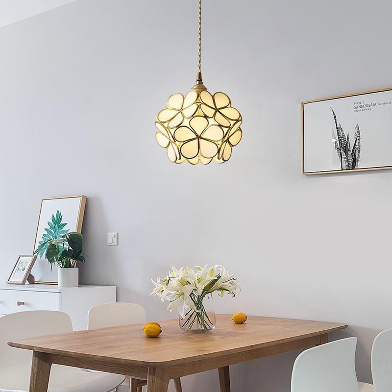 日式花瓣小吊灯玄关过道走廊楼梯衣帽间阳台卧室入户进门创意吊灯