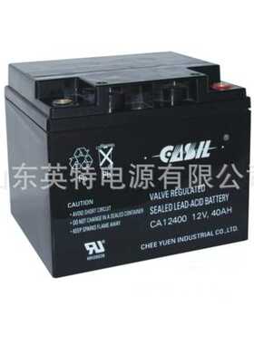 CASIL蓄电池 CA1240 12V40AH 太阳能电源用电瓶 监控设备备用电池
