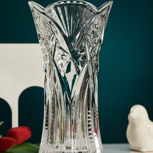 包邮/博洛克透明 白菜/凤尾/水晶玻璃花瓶 富贵竹插花瓶台面花器