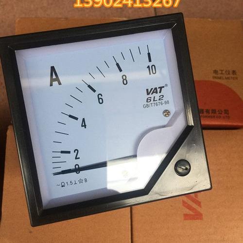 VAT 交流电流表电磁式 指针交流直通电流表6L2-10A安装式电流表