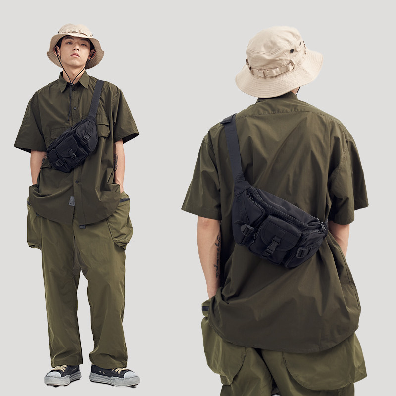 INTHESOUTH2025新款户外运动背包男胸包潮牌休闲学生女轻便斜挎包