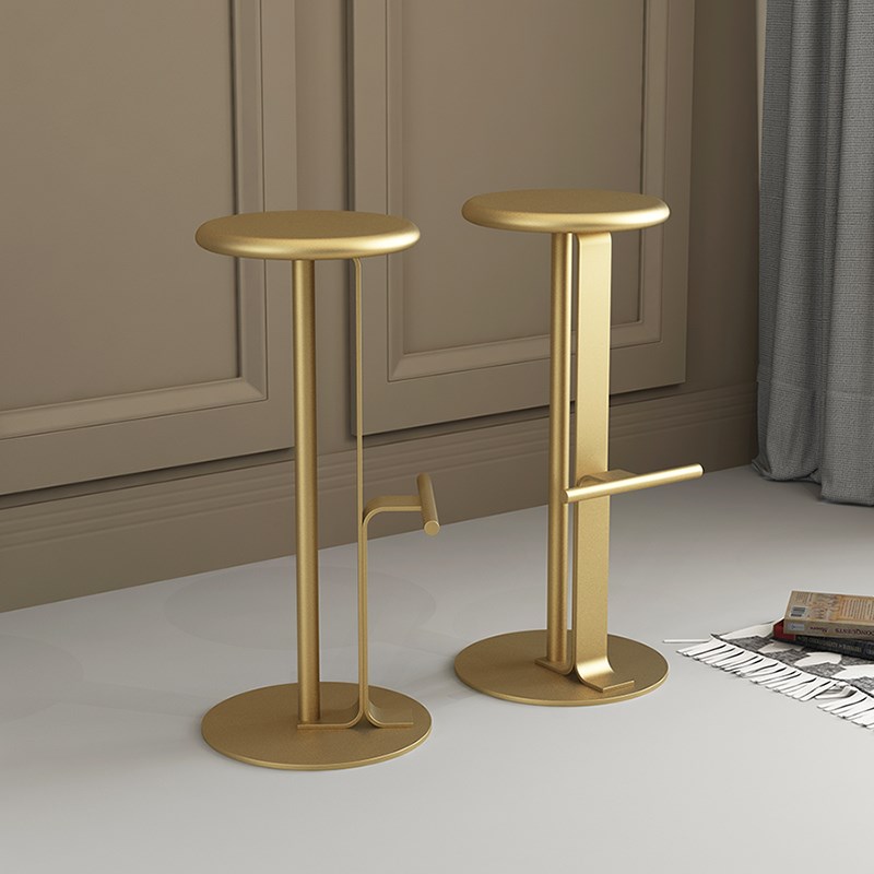 室外不锈钢酒吧椅高脚凳庭院露天吧椅G户外酒吧凳家用轻奢岛台吧