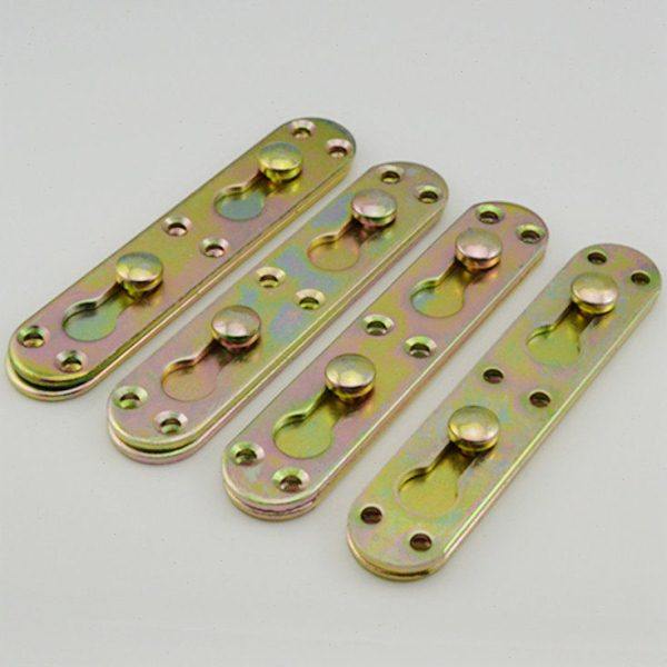 家具床配件床挂件床插木床铁床铰链床连接角码床连接件加厚床合页