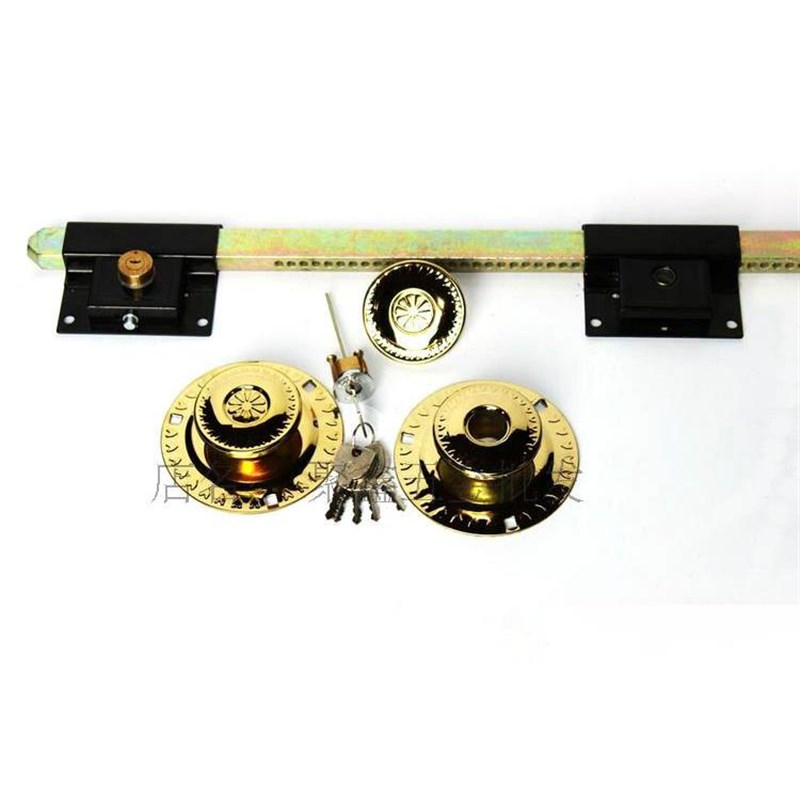 大门锁双扇门木门铁n门老式大门锁防盗锁齿条锁别墅大门锁庭院门