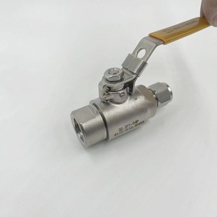 新款气源球阀带自锁功能不锈钢卡套式仪表阀手柄带锁式内丝直通阀