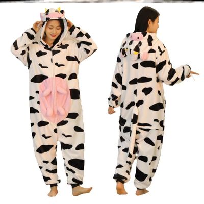 奶牛睡衣连体珊瑚绒男女款儿童冬季法兰绒保暖整蛊可爱加厚家居服