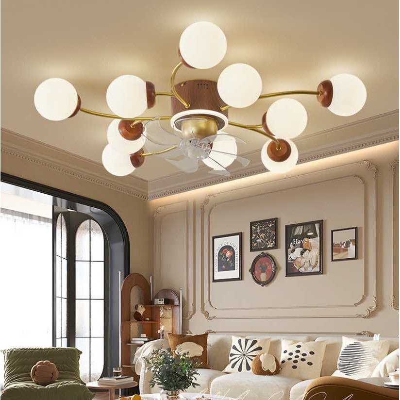 中古风扇灯客厅吸顶灯复古胡桃木纹摇头静音电扇魔豆灯具,农机/农具/农膜,其它农用工具,淘宝优惠券,粉丝福利购,淘宝优惠卷