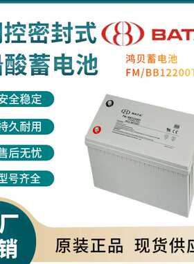 鸿贝蓄电池FM/BB12200T 12V200AH 联保 电源备用 电子设备