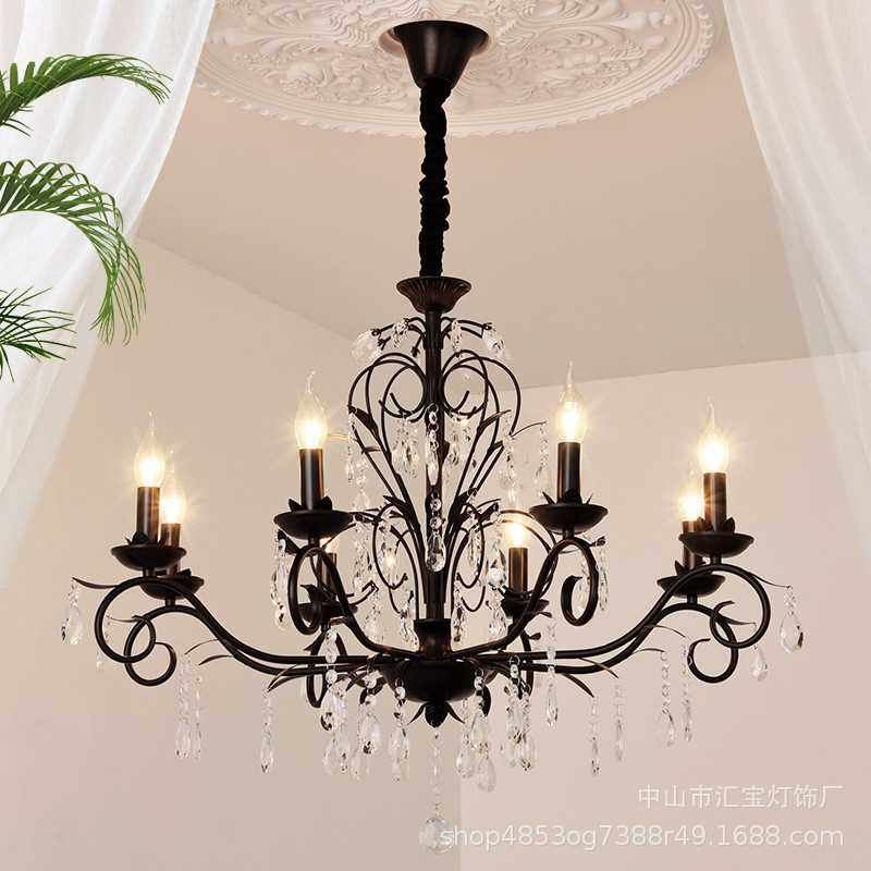 新款 法式黑色水晶吊灯大气客厅吊灯轻奢创意卧室灯蜡烛餐厅灯具,农机/农具/农膜,其它农用工具,淘宝优惠券,粉丝福利购,淘宝优惠卷
