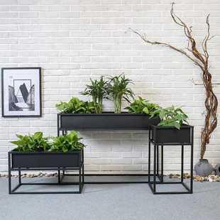 现代铁艺家具室内绿萝架装 盆栽架 饰花架子咖啡厅户外花卉架落地式