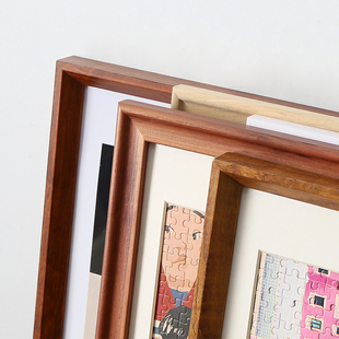 实木拼图裱框1000片500块7050外框75画框24寸相框空框4K挂墙8K