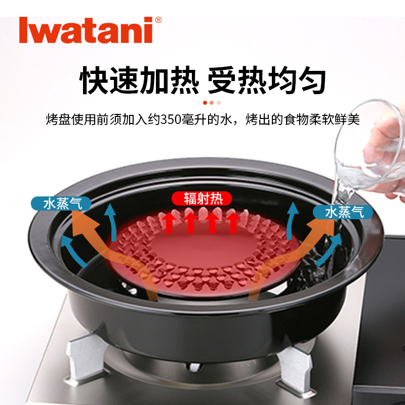 【新品】岩谷烧烤盘配件ZK-10韩式烤肉家用户外便携卡式炉不粘锅