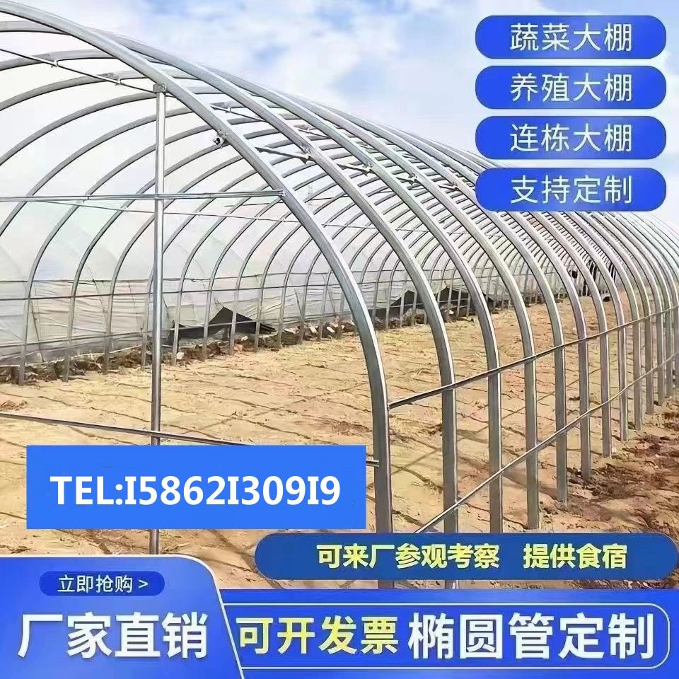 温室大棚骨架钢管养殖种植家用全套猪鸡舍钢架连栋配件简易蔬菜棚