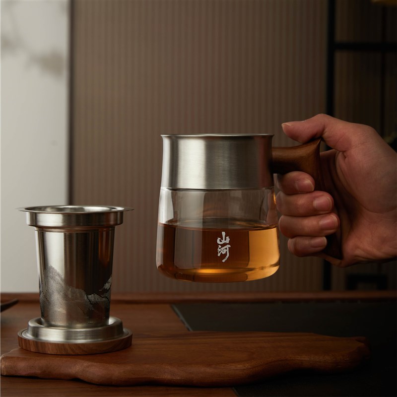 入一山河长官杯泡茶杯2024新款高端个人喝茶杯子单杯茶水分离