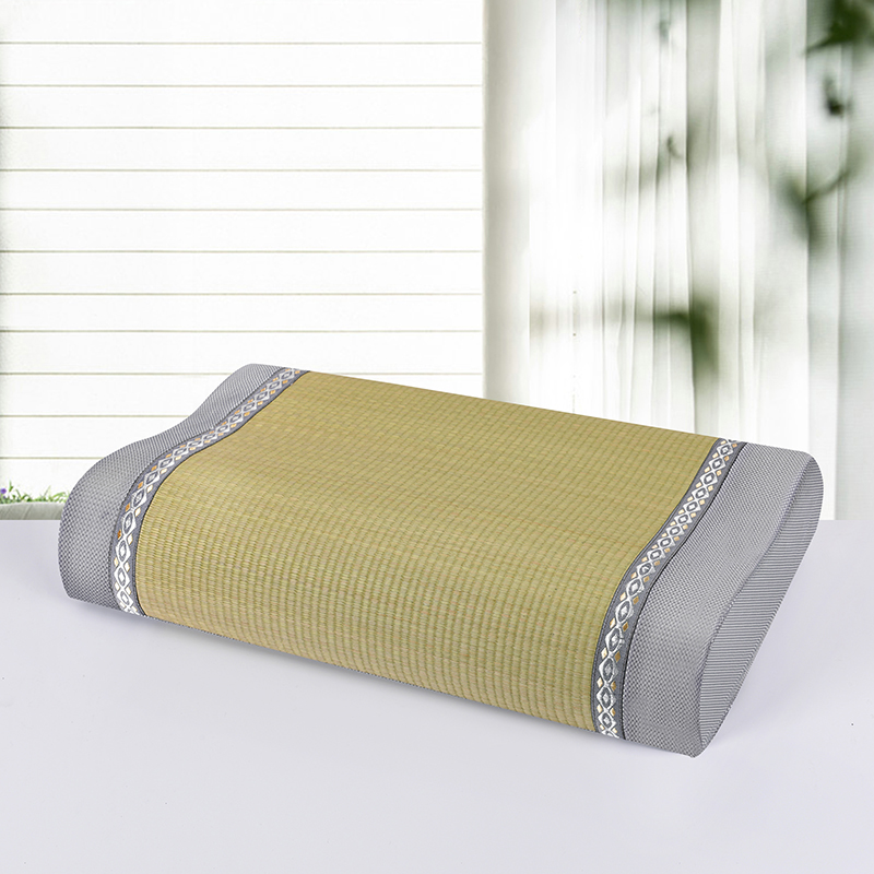 夏季乳胶枕套凉席大人60x40儿童50x30清水蔺草席记忆枕头枕套