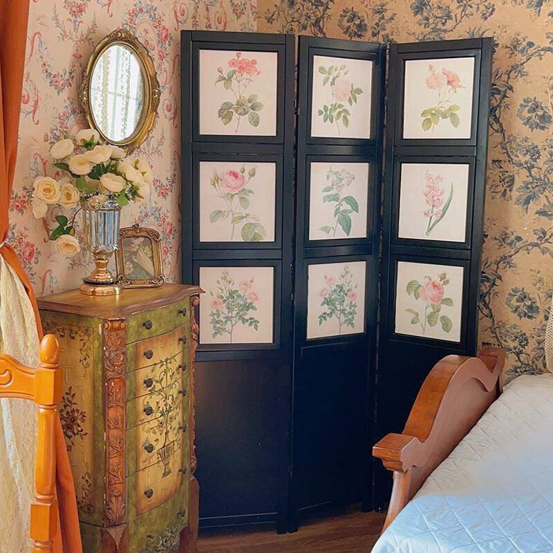 美式风简约相框屏风中古展示折屏客厅入户玄关隔断装饰摄影棚