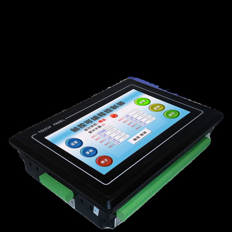 自动铝型材切割机PVC薄膜五金管材切割机控器人机界面触摸屏PLC