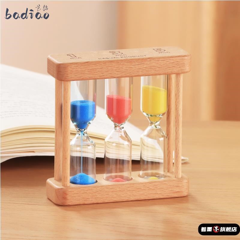 沙漏三合一计时器防摔儿童刷牙/3/个性三分钟时间流沙瓶创意摆件