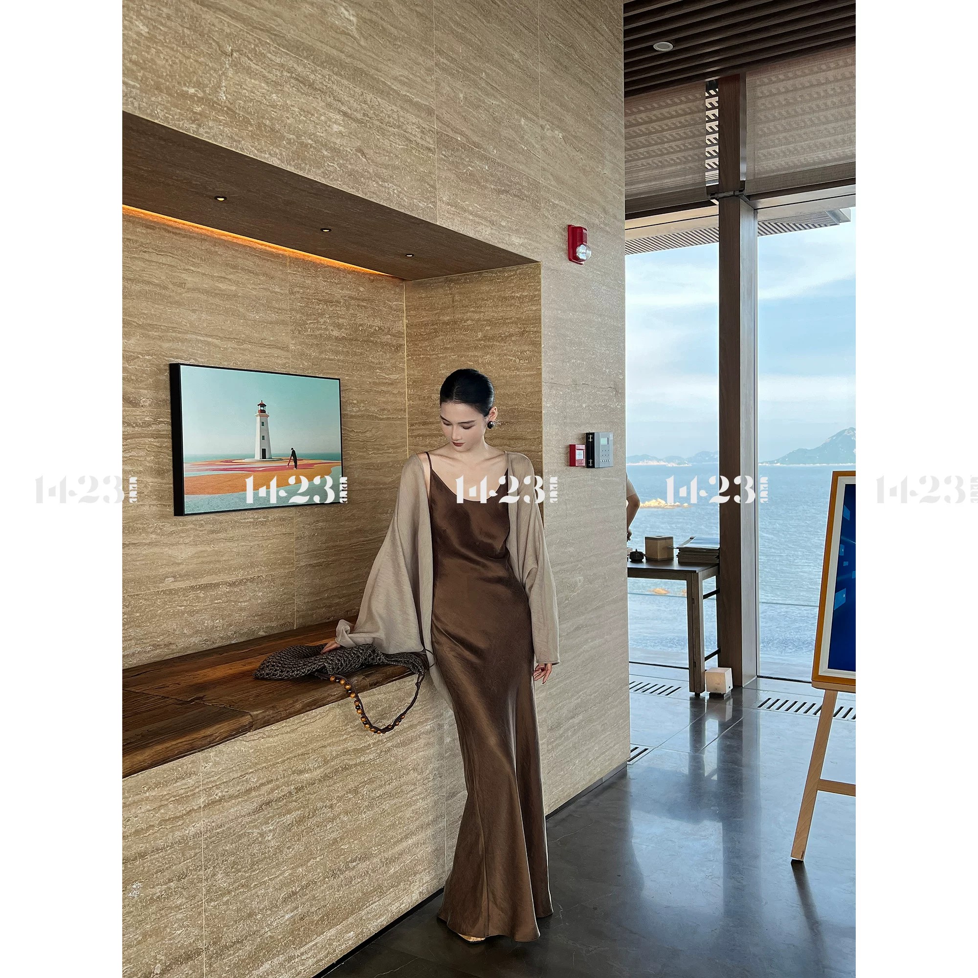 1423【雾纱清影】轻盈宽松麻感简约拜倒显瘦百搭防晒衣短外套女款