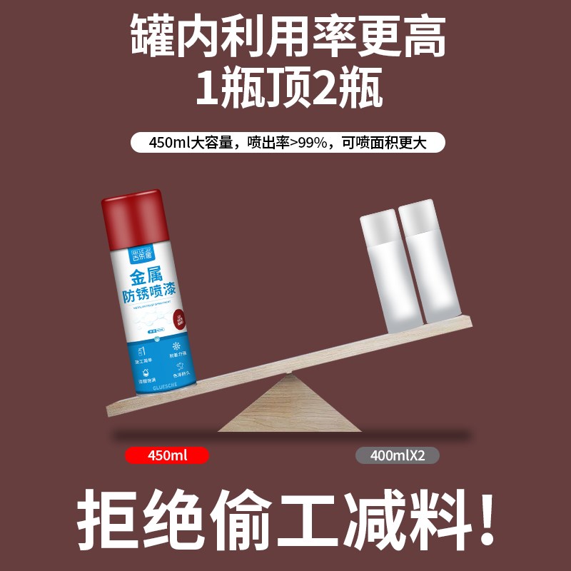 红色自喷漆红棕色铁锈p红大红色金属防锈漆自动手摇喷漆速干油漆