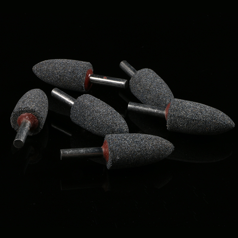 6mm棕刚玉带柄砂轮磨头电磨头电动打磨头M砂轮磨头圆柱圆锥圆球形