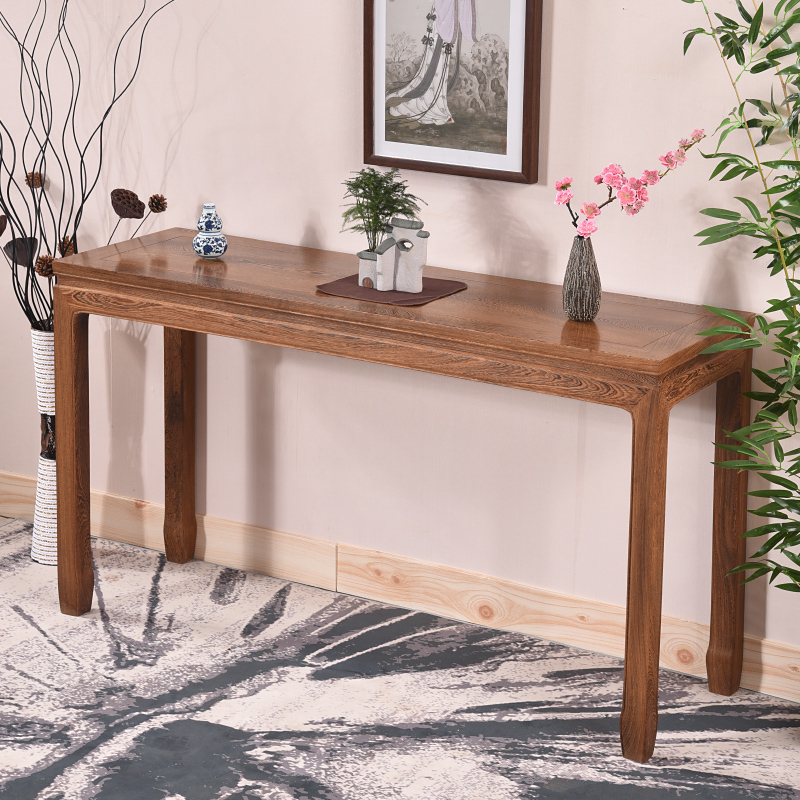 鸡翅木家具 红h木条案 家用中式实木供桌条几案台神台新中式玄关