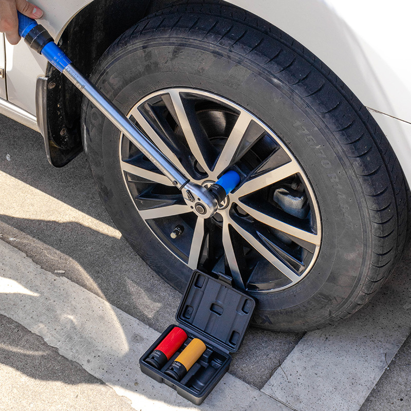 1/2气动加长轮胎螺丝风炮套筒保w护轮毂防刮花专用套筒17/19/21mm