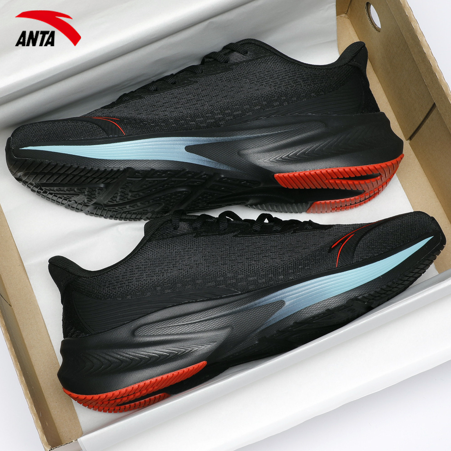 安踏毒刺7代跑步鞋轻便减震2026新款官方正品黑色鞋子男士运动鞋