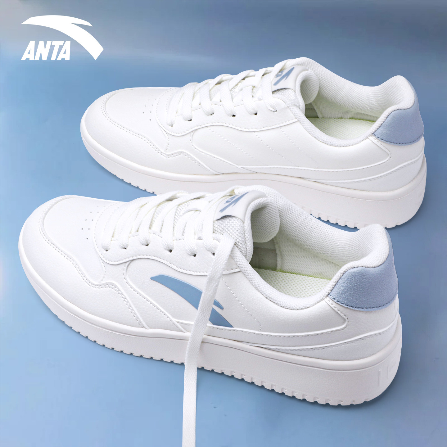 安踏男鞋时尚板鞋2025新款百搭小白鞋青少年轻便男士运动休闲鞋子