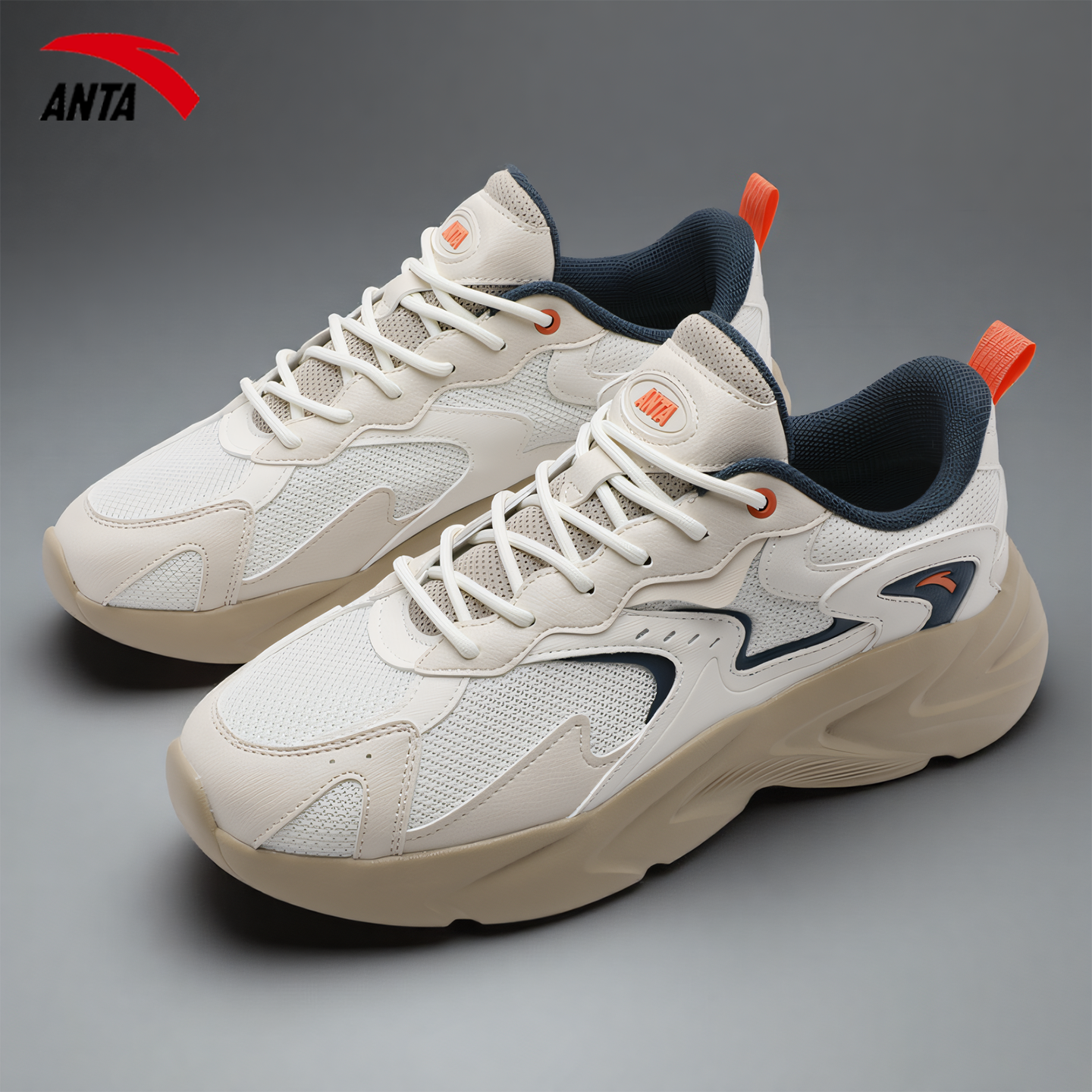 安踏运动鞋复古时尚百搭老爹鞋男