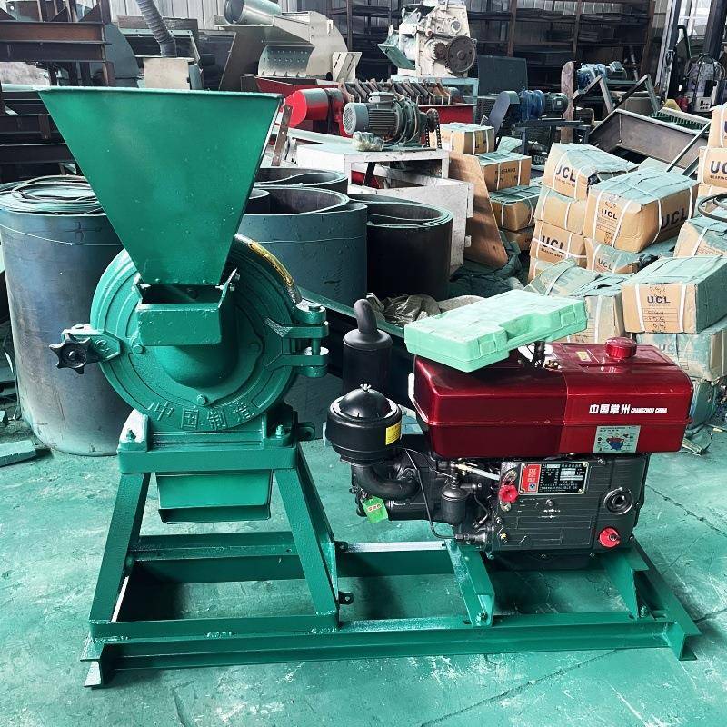 15马力柴油稻谷壳粮食粉碎机苦荞燕麦片粉碎机200目抹茶粉碎机