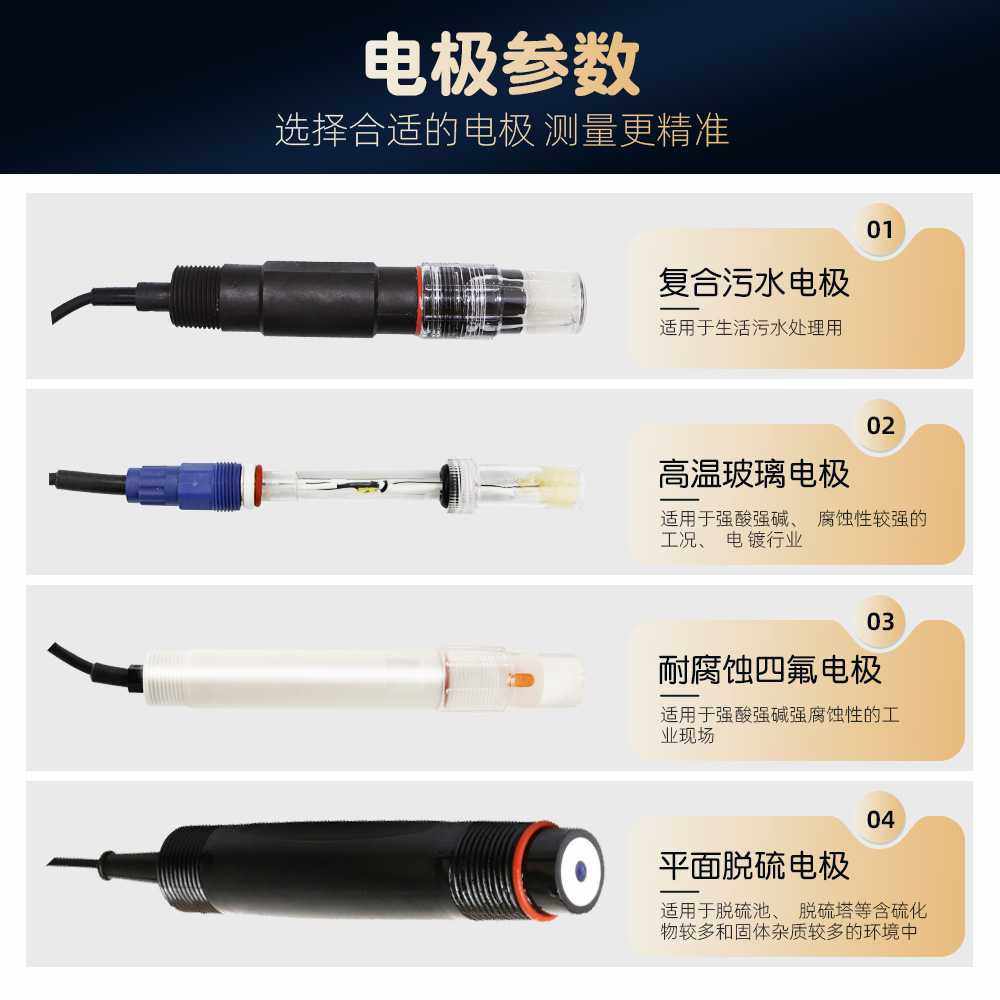 工业废水ph复合电极传感器检测探头环保处理设备酸度计bnc通用