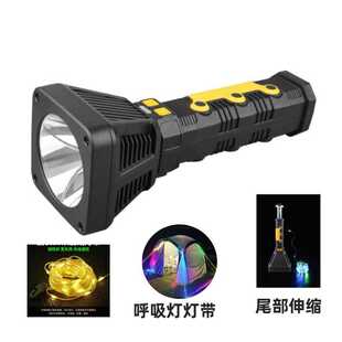 新款跨境超亮氛围感手电筒USB充电输出长续航多功能露营彩光灯带