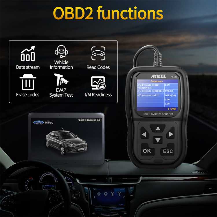 ANCEL FD500 适用于福特全系统诊断工具 保养 复位仪器 OBDII检测