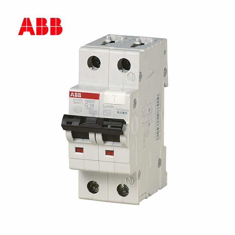 ABB断路器GS201系列50A漏电保护6KA开关1P+NGS201 AC-C50/0.03