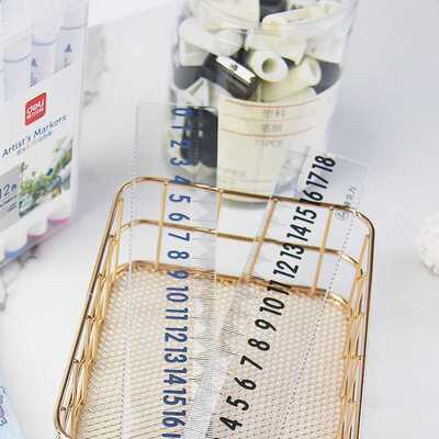 雅思亚克力透明直尺大字保护视力尺子学生用测量工具20cm18cm15cm