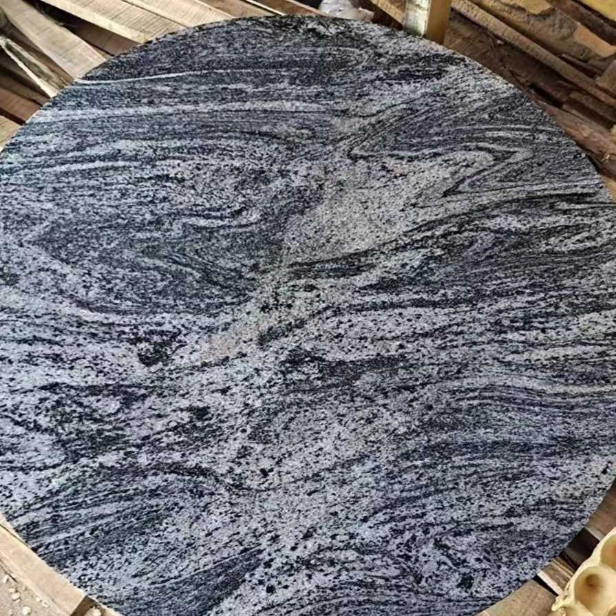 厂矿浪淘沙石材 花岗岩大漠流金地铺石砖 炫彩灰麻光面海浪花干挂