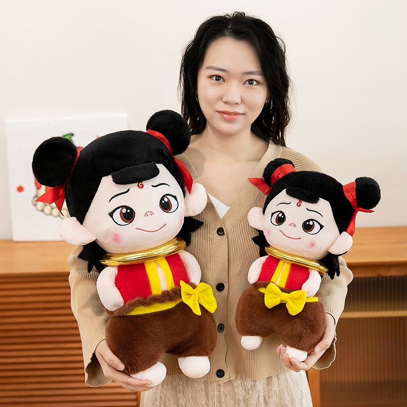魔童哪吒玩偶公仔周边毛绒玩具女生睡觉抱枕娃娃闺蜜生日礼物儿童