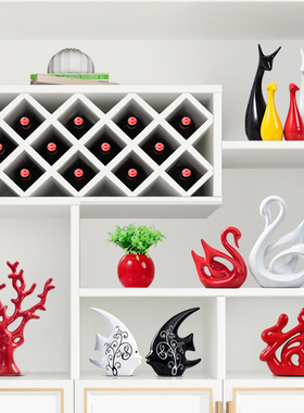 家居饰品创意现代电视柜酒柜小摆件玄关客厅陶瓷简约办公室装饰品