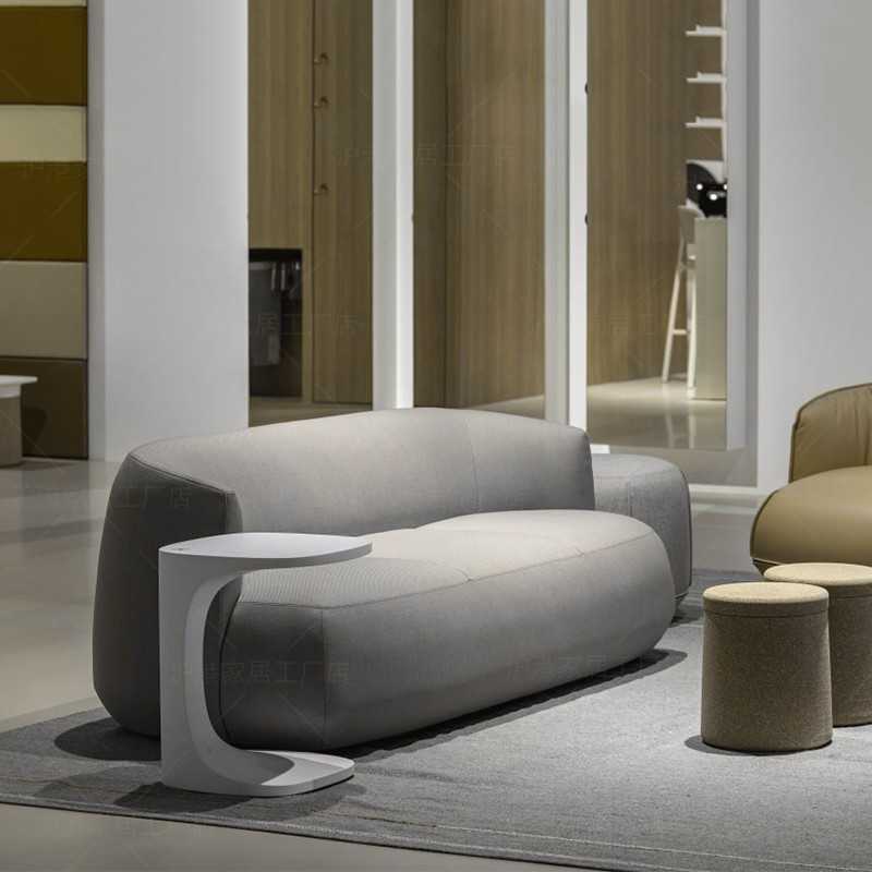 北欧创意工作室会客接待休闲展厅沙发科技布别墅公寓民宿沙发