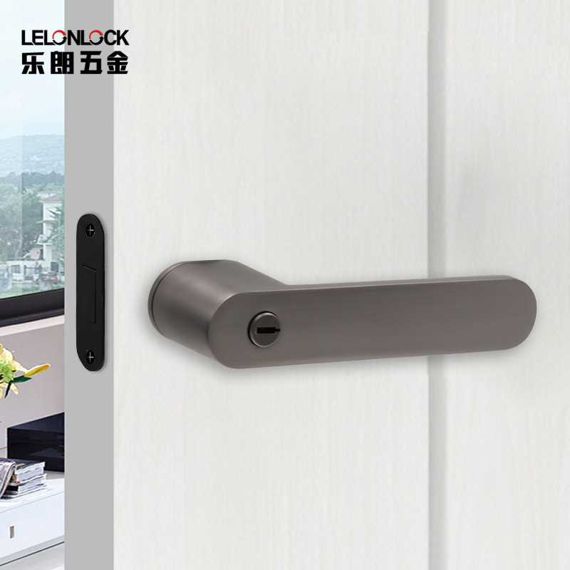 定制带钥匙极简生态木门锁磁吸静音室内门一字锁卧室浴室生态门锁