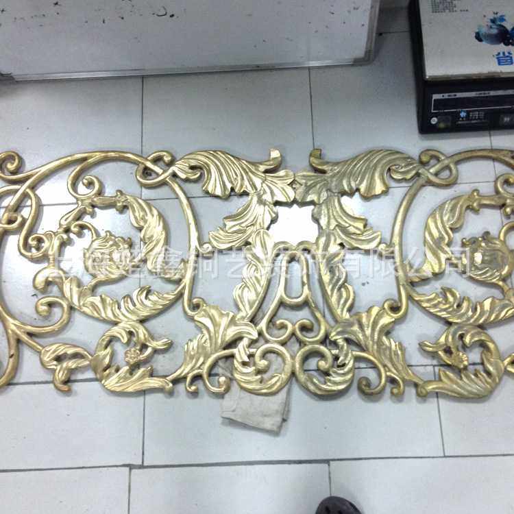 欧式别墅镀金扶手中式轻奢古风弧形护栏仿铜铝合金楼梯栏杆