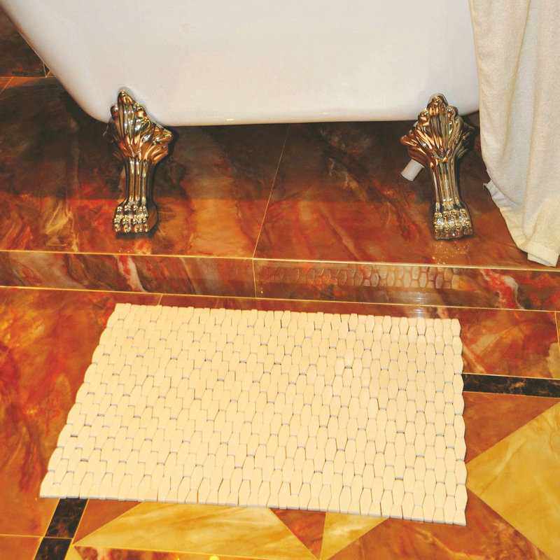 厂家生产隔热浴室门口垫竹垫拼接防滑垫竹制地板镂空防滑地垫