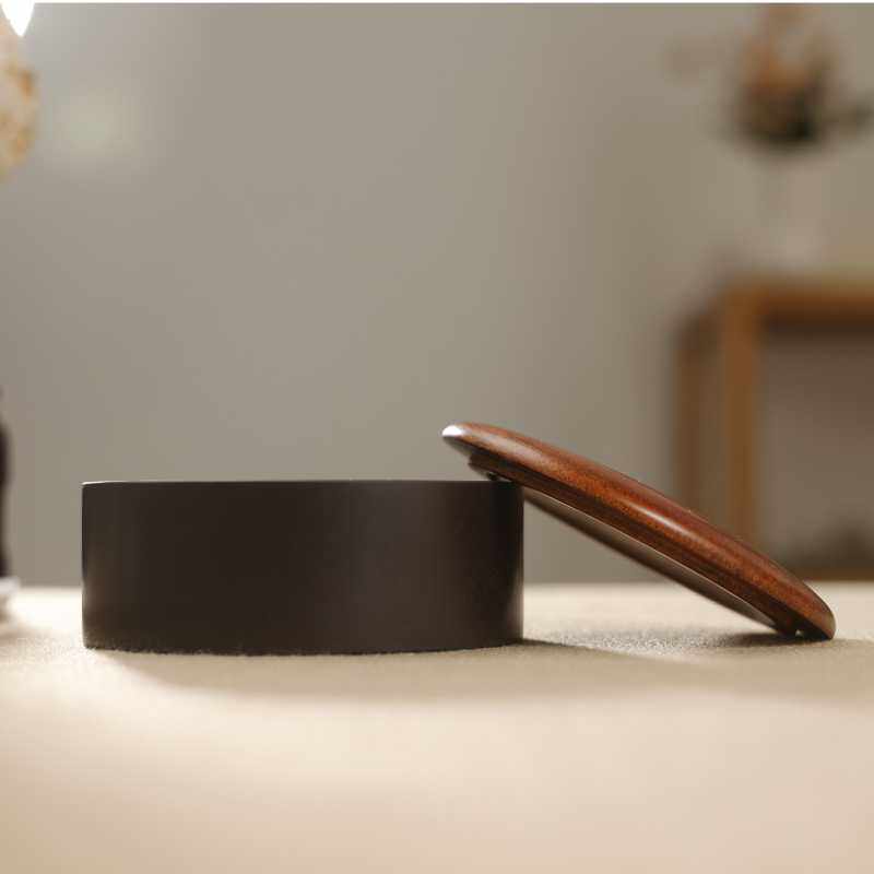 宋坑墨海3寸/4寸/5寸带盖 砚台原石带盖罗纹端砚墨池防干砚台石