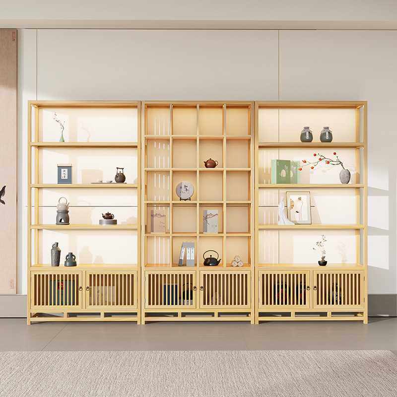 紫砂壶摆放架茶室布置新中式实木博古架放茶具的架子茶架茶壶架子