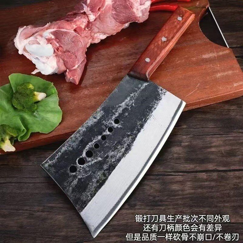 手工锻打特厚锰钢屠宰专用刀屠夫刀家用砍骨刀加重超厚剁骨刀猪肉