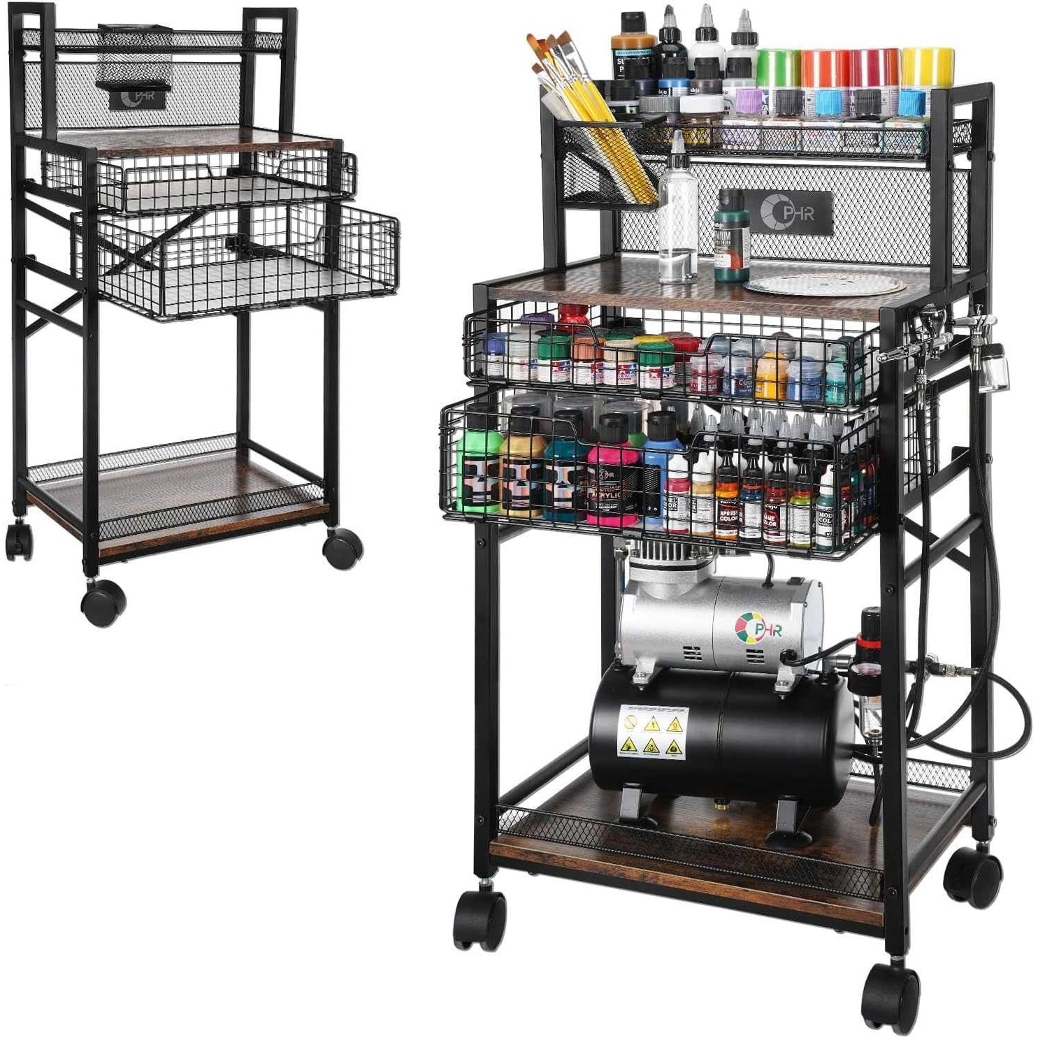 艺术推车带气动喷漆存储推车金属滚动工艺推车带可锁定轮子,畜牧/养殖物资,畜牧/养殖器械,淘宝优惠券,粉丝福利购,淘宝优惠卷